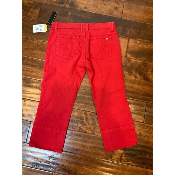 Joe's Jeans Red Denim Socialite Kicker Cropped Jeans, Size 30, NWT! - Picture 4 of 5